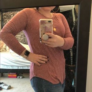 Soft and Sexy AE long sleeve striped T-shirt red